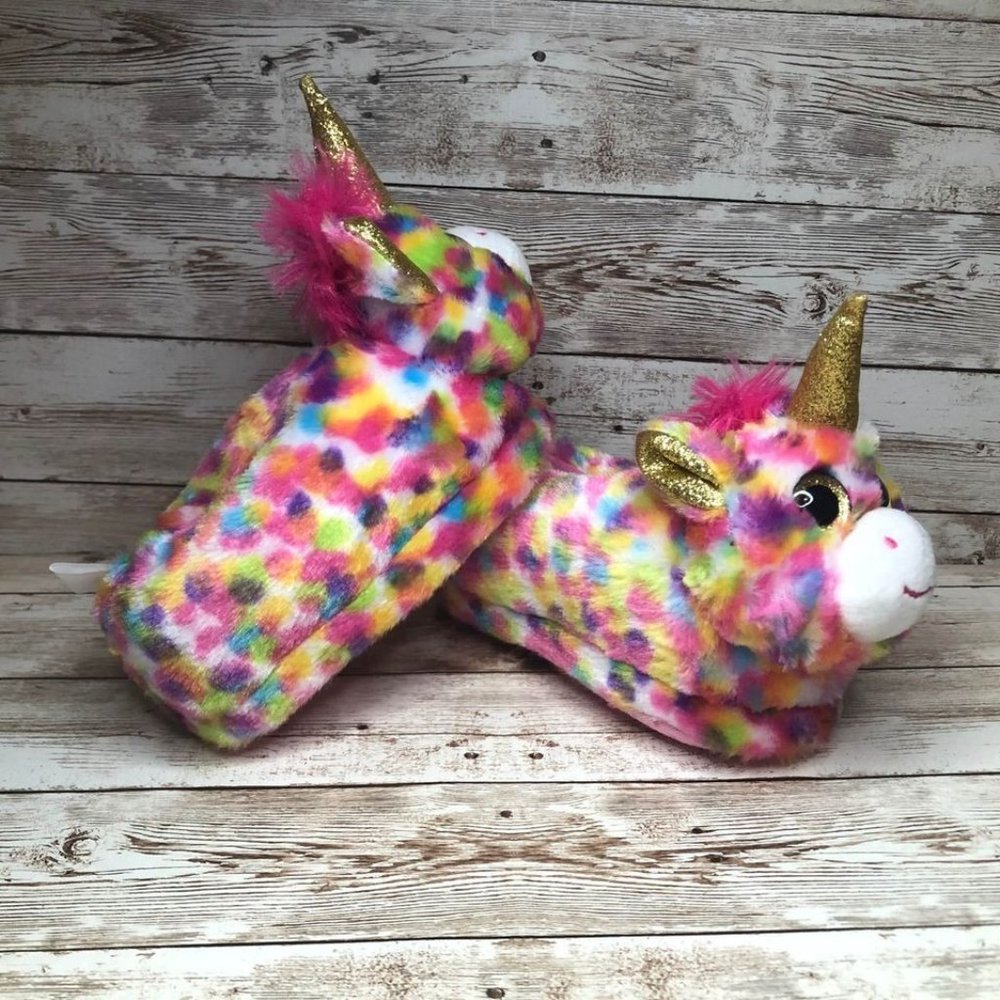 Brand New Faux Fur Baby Toddler Colorful Unicorn